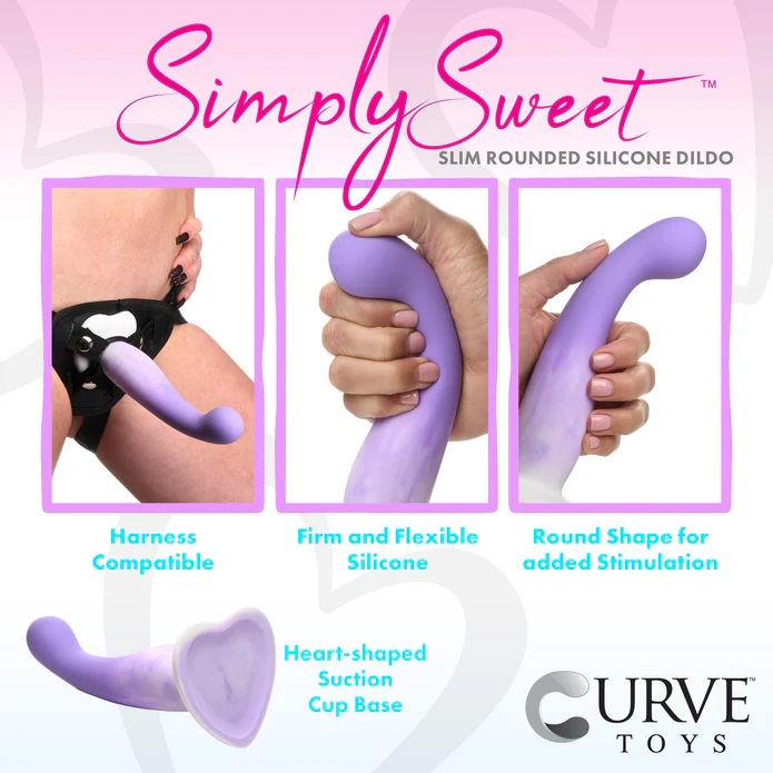 Get to your sweet spot with this Simply Sweet Slim G-Spot Si... Simply Sweet - Slim G-Spot Dildo - Purple photo-5