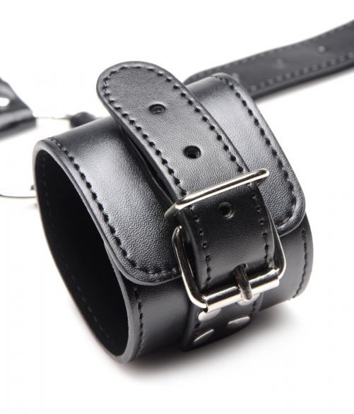 Strap in your submissive with these Neck to Wrist restraints... Strict - Neck to Wrist Restraints - Black photo-9