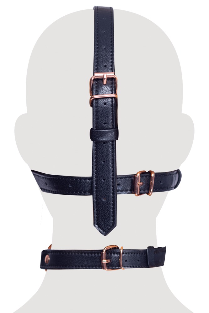 Bad Kitty - Head Harness w Gag - Black 照片-10