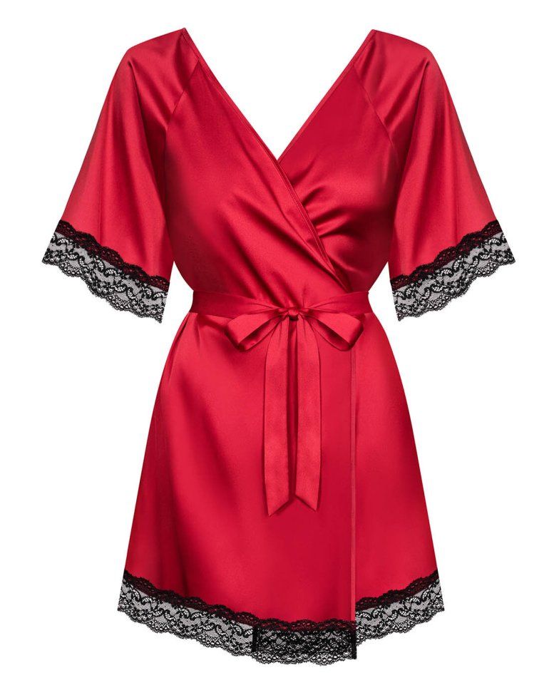 After a lovely night, it's time for a lovely morning! Ar... Obsessive - Sensuelia Robe - Red - S/M photo-7