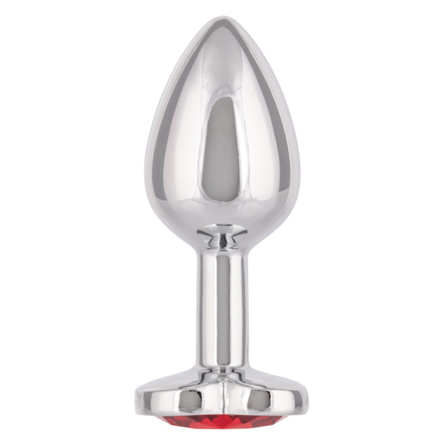 Introducing the Jewel Small Ruby Heart Plug, a captivating a... CEN - Jewel Ruby Heart Anal Plug S - Red photo-3