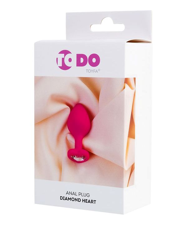 Romantic toy with a heart is a true declaration of love! Thi... ToDo - Diamond Heart Anal Plug M - Pink photo-9