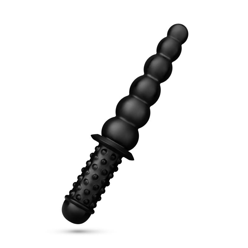 This double sided dildo is not for the fainthearted! Through... BUTTR - Akimbo Double Dildo - Black photo-3
