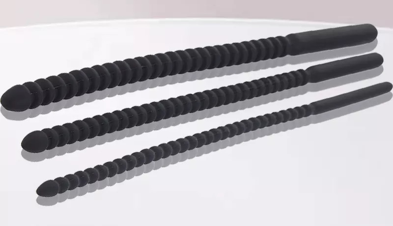 Ribbed urethral plugs set for additional stimulation
Easy t... MT - Threaded Urethral Plug Set - Black photo-10