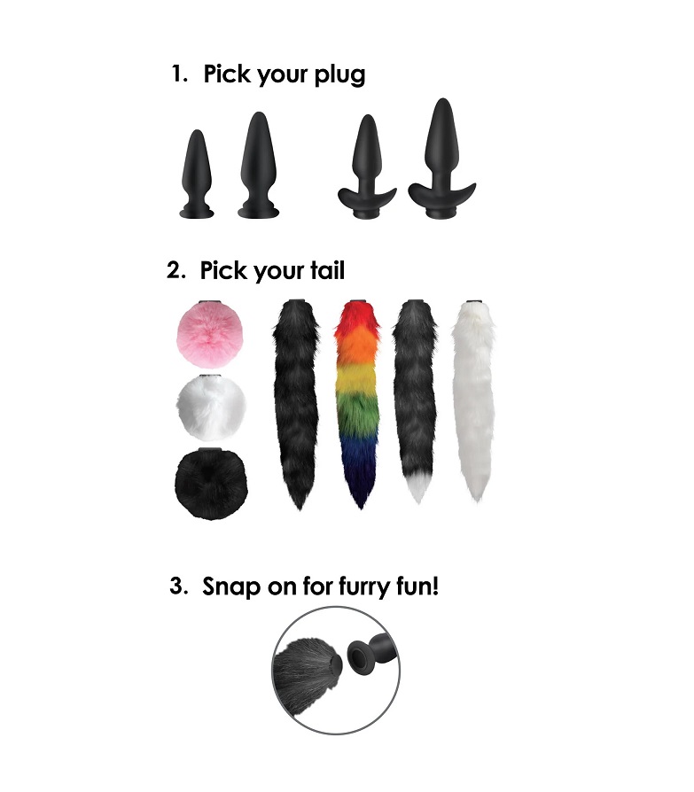 Tailz Snap-Ons are crafted for true animal roleplay enthusia... Tailz - Snap-On Fox Tail - White photo-5