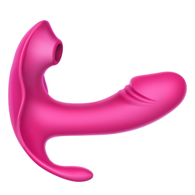 Outer sucking and inner vibrating functions with remote cont... Erocome - Volans - Cerise photo-7