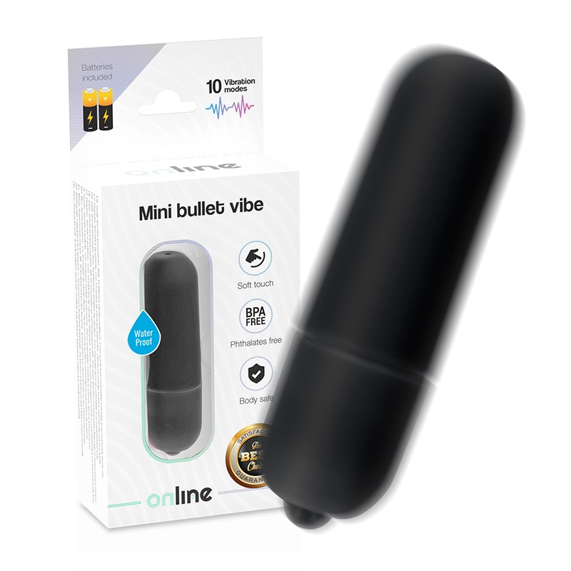 Small, discreet and powerful. With 10 different vibration pa... Online - Mini Bullet Vibe - Black photo-4
