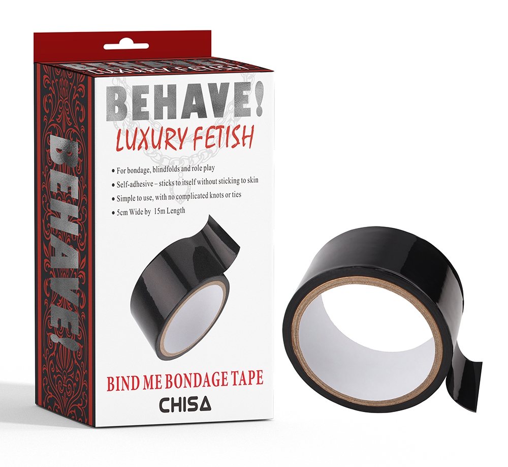 Self-adhesive tape, Sticks to itself without sticking to ski... Chisa - Bind Me Bondage Tape 15m - Black photo-6