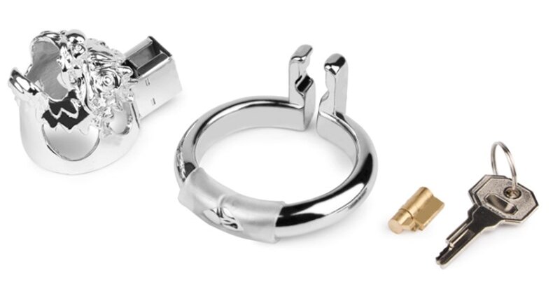 Chastity Device with Dragon Head
Locking
For Couples Adult... MT - Dragon Chastity Cage 50mm - Silver photo-5