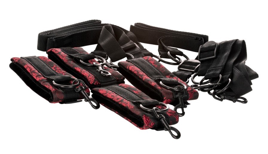 Sink into the sensations of total immobility and relinquish ... CEN - Scandal Bed Restraints - Black photo-3