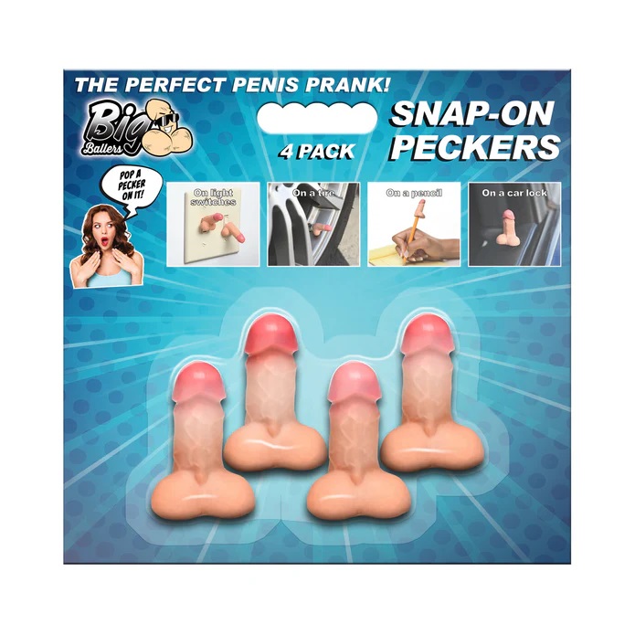 Introducing the perfect accessory for your next party - Four... Big Ballers - Snap-On Peckers - 4 pcs photo-8
