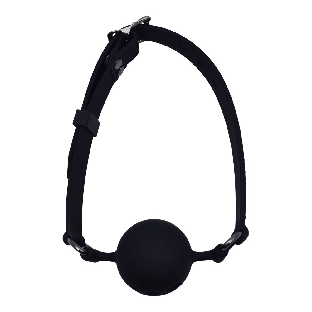 SM silicone ball gag it's indispensable in SM play, even... T-Best - SM Breathable Ball Gag - Black photo-2