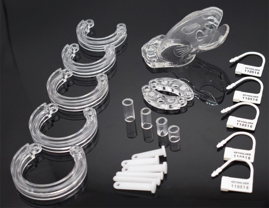 Short Whale head chastity cage
Total high: 110mm
Cage high:... FAAK - Short Whale Chastity Cage - Clear photo-7