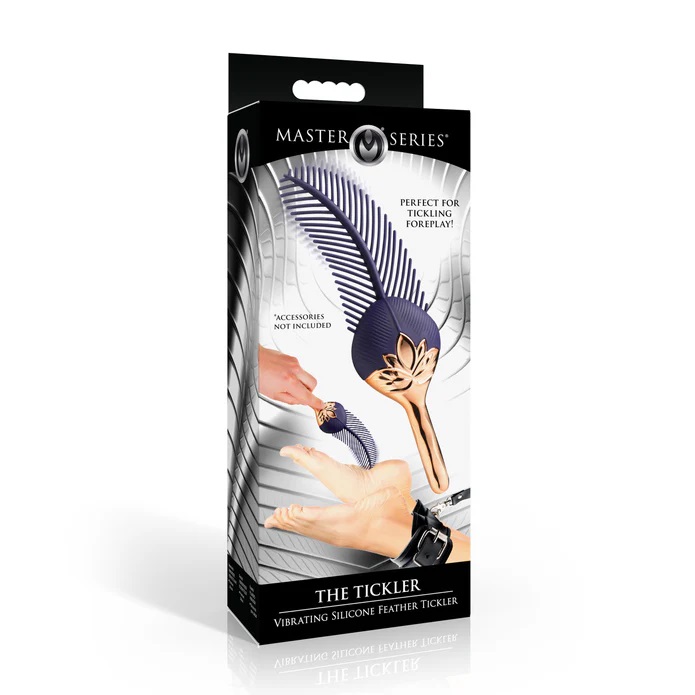 Discover a new level of stimulation with our premium Silicon... Master Series - Tickler Vibro Feather - Blue photo-8