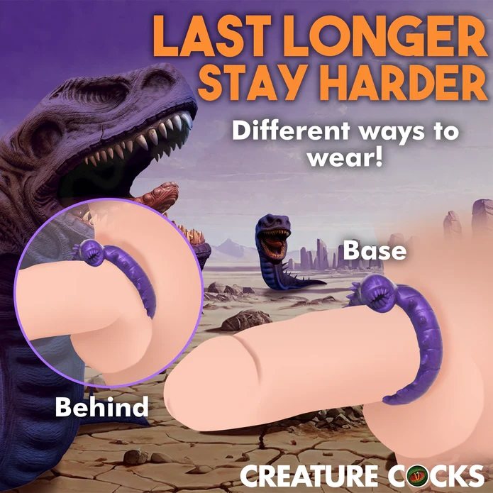 Enhance your rod with this toothy, purple, galactic worm! Th... Creature Cocks - Slitherine Ring photo-7