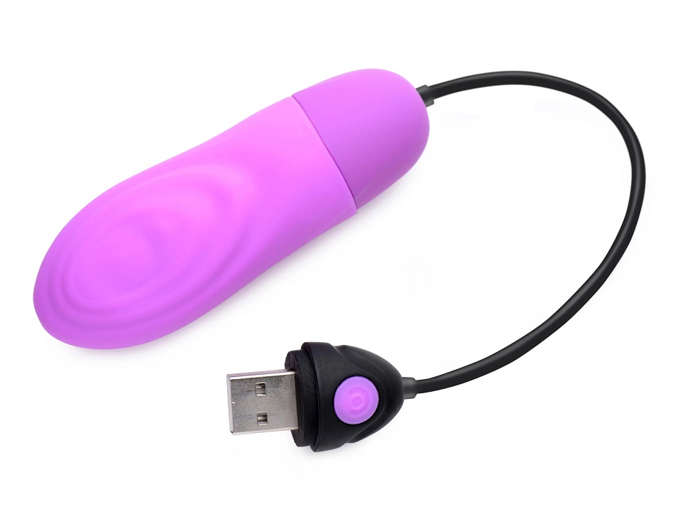 Satisfy your urges with this intense pulsing bullet! For tho... Bang! - 7X Pulsing Vibro Bullet - Purple photo-4