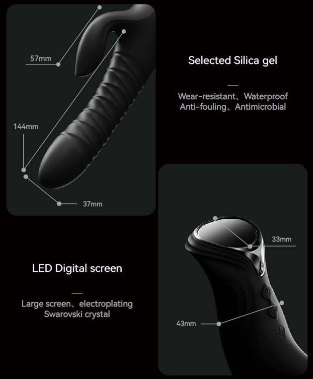 As the first dual-stimulating rabbit massager from the ZALO ... Zalo - Mose 2 Heating Rabbit Thruster - Obsidian Black photo-14