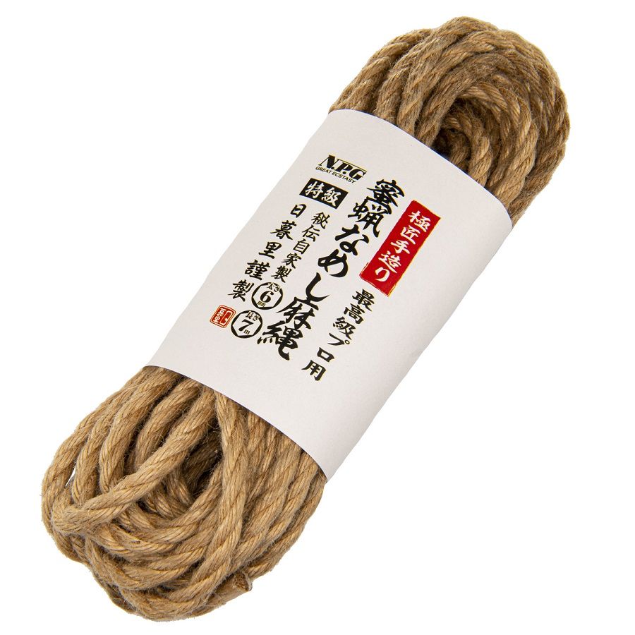 The highest grade professional beeswax tanned 6mm hemp rope ... NPG - Handcrafted Hemp Thin Rope 7m photo-3
