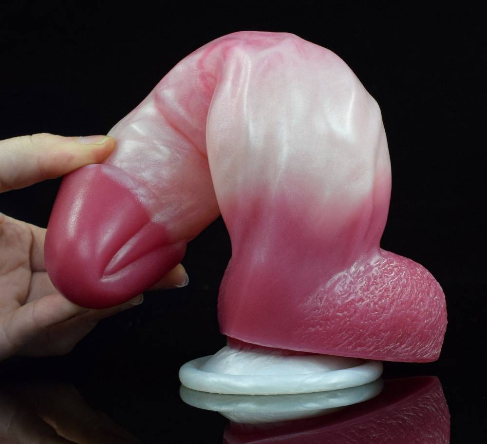 Soft texture silicone lifelike fleshy baseball head, easily ... FAAK - Curvy Dildo - Rosy photo-3