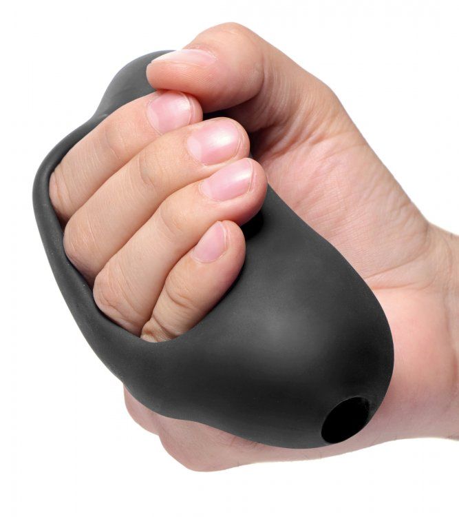 This stroker is ergonomically designed to fit in the palm ju... Palm-Tec - Palmer Hand Held Ergo Stroker - Black photo-2
