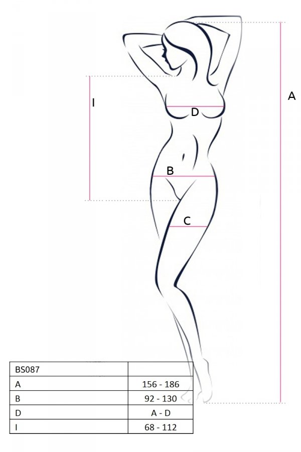 Sexy bodystocking that perfectly fits the figure, emphasizin... Passion - Teddy BS087 - White photo-6