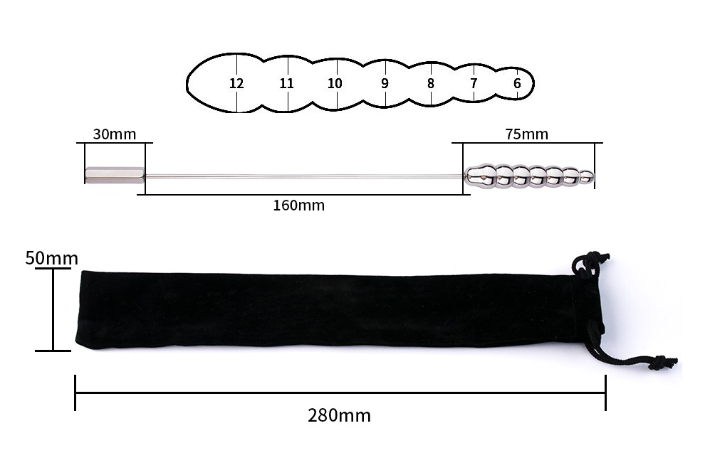 Material: 304 Stainless steel
Total length: 265mm
Net weigh... FAAK - Urethral Sounds 180 S photo-4