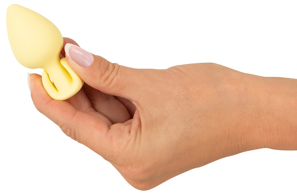 The velvety soft Mini Butt Plug from the popular Cuties rang... Cuties - Thick Mini Butt Plug - Yellow photo-2