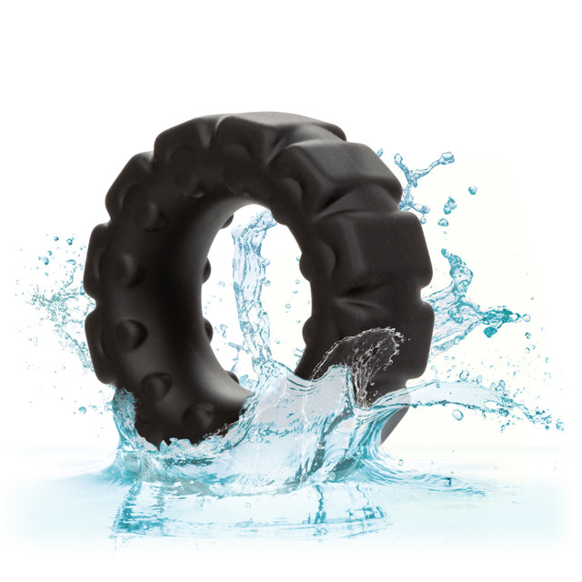 Introducing the Alpha Liquid Silicone Prolong Tread Ring, a ... CEN - Alpha Prolong Cock Ring - Black photo-5