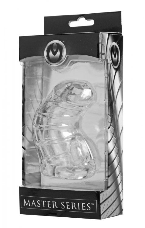 This all-rubber chastity cage is the best way to experience ... Master Series - Detained Soft Body Chastity Cage - Clear photo-5