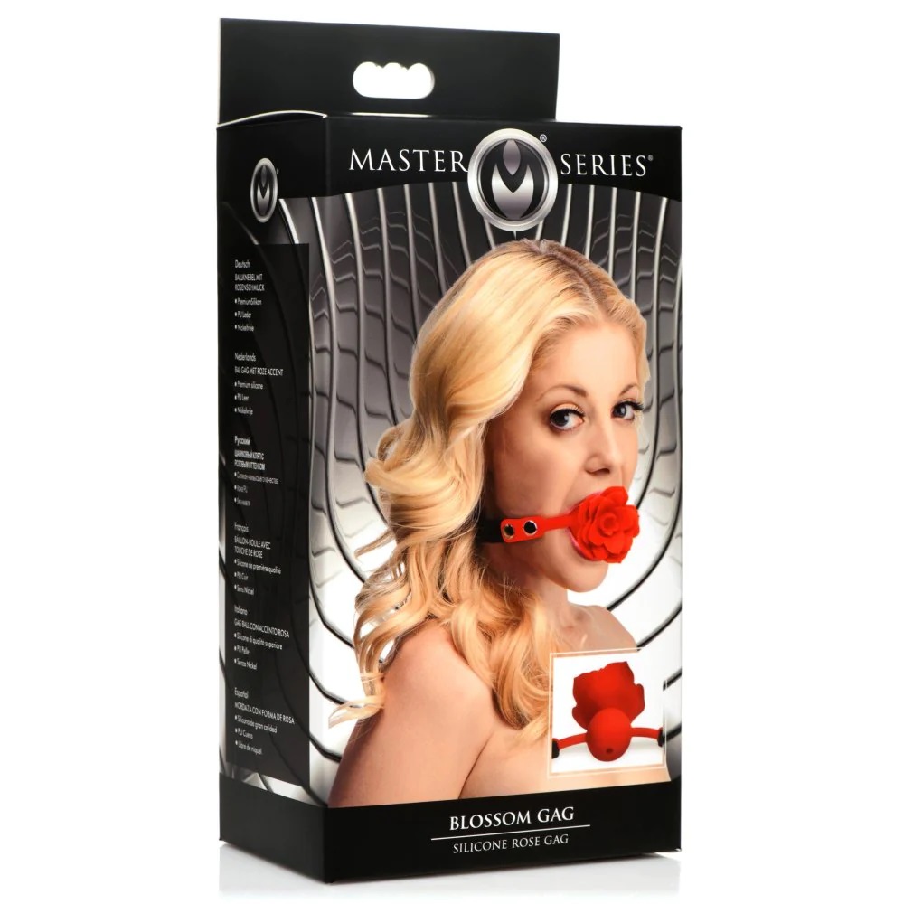 Roses are always a romantic gift, especially the red ones. A... Master Series - Blossom Rose Gag - Red photo-5