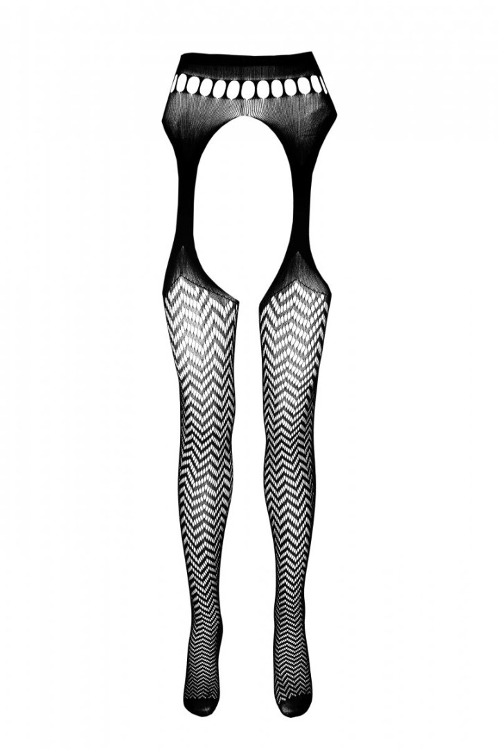 Sexy strip pantyhose that perfectly fits the figure, emphasi... Passion - Eco Stocking S002 - Black photo-5
