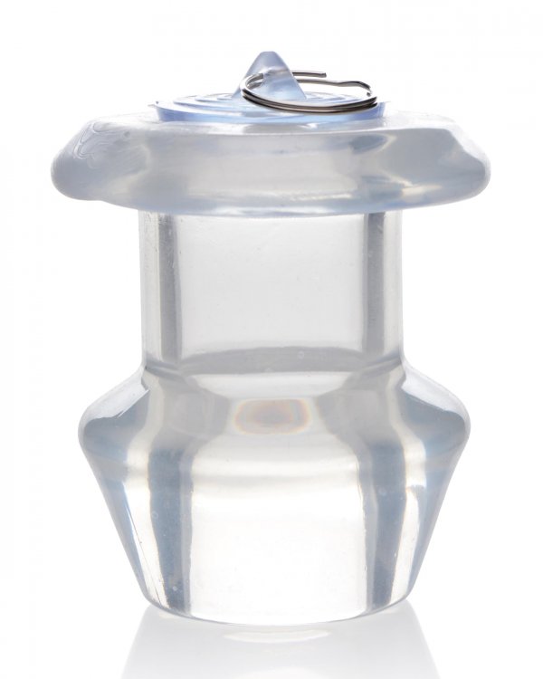 Stretch them open wide and plug them up how you wish! With t... Master Series - Ass Bung Hollow Anal Dilator L - Clear photo-4