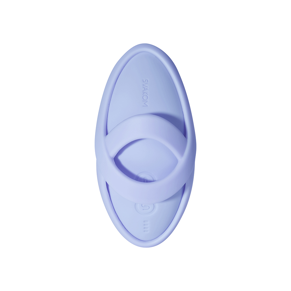 Echo 2 becomes a second skin once you slip this curved, flex... SVAKOM - Echo 2 APP Flexible Finger Vibrator - Sky Blue photo-5