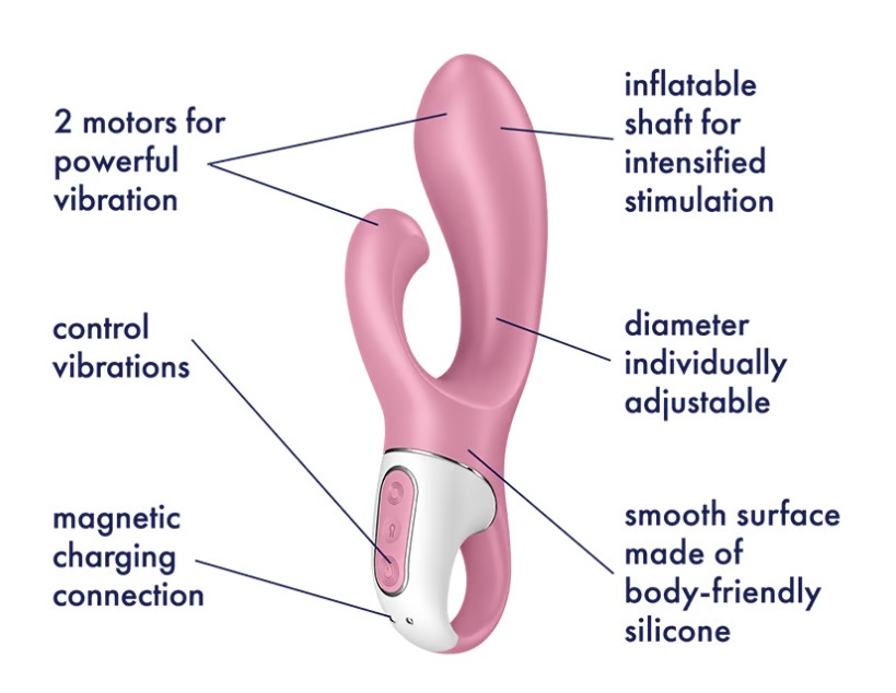 Air Pump Bunny 2 offers three types of pleasurable stimulati... Satisfyer - Air Pump Bunny 2 - Pink photo-4