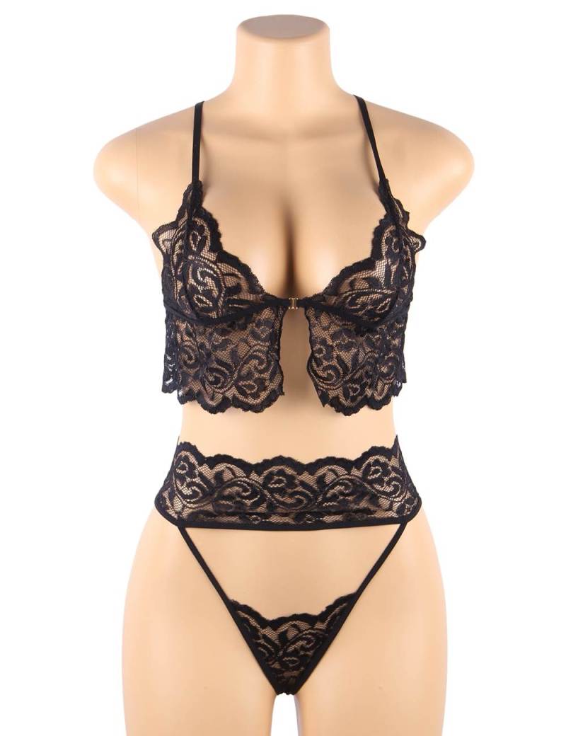 Lace Surrender Control Bra Set
Material &n... Ohyeah - Surrender Lace SM Set - Black - XL photo-4
