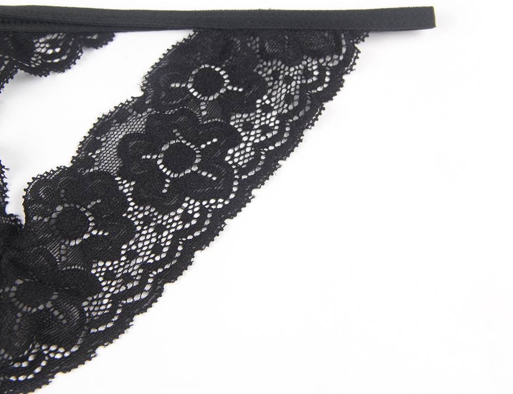 Lace Stitching Sexy Bra Set with Leg Loops
Material &n... Ohyeah - Lace Stitching Set - Black - XL photo-7