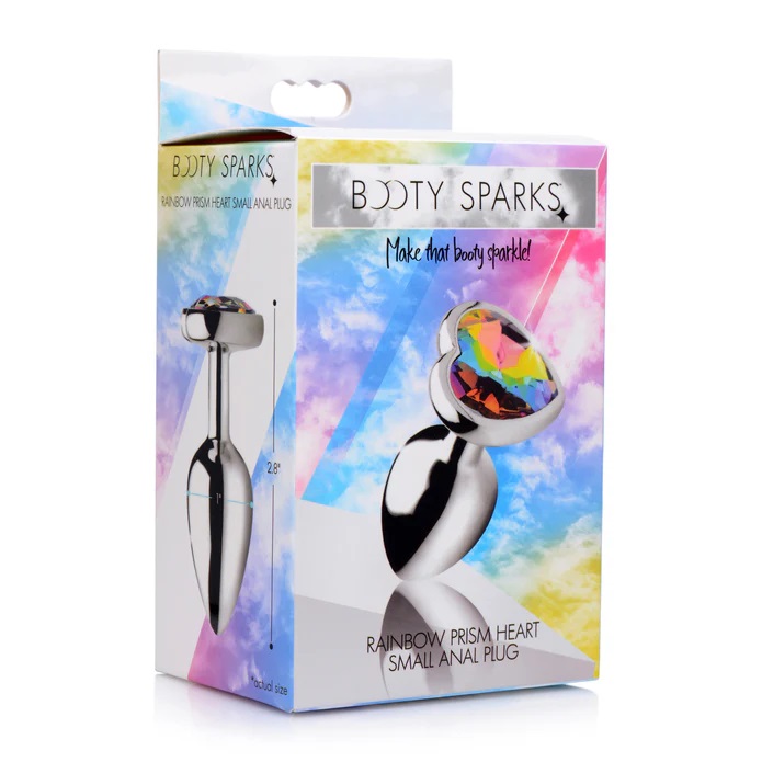 Adorn your derriere with this heart shaped Rainbow Prism but... Booty Sparks - Rainbow Prism Heart Anal Plug S photo-5