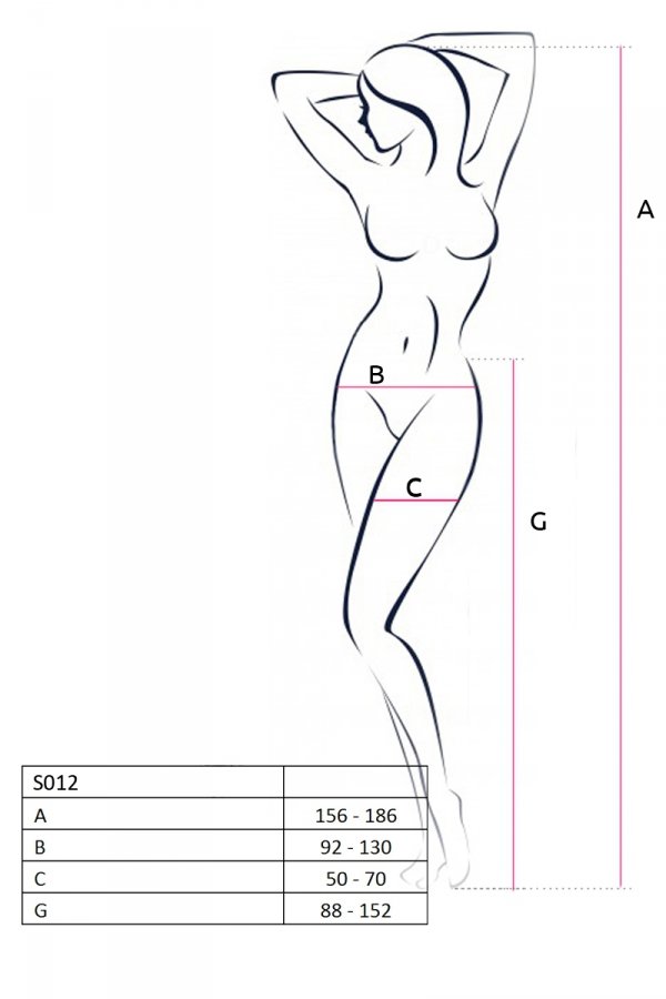 Sexy strip panty perfectly matching the figure and emphasizi... Passion - Stockings S012 - Black photo-5
