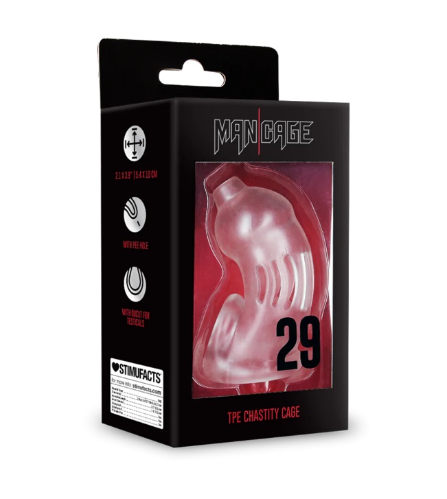 ManCage - meant to be caged.Take your BDSM-play to the next ... ManCage - TPE Chastity Cage #29 - Clear photo-6