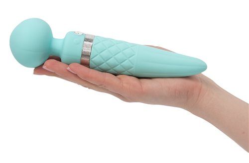 Sultry by Pillow Talk has a smooth rounded head and provides... Pillow Talk - Sultry Rotating Wand - Teal photo-6