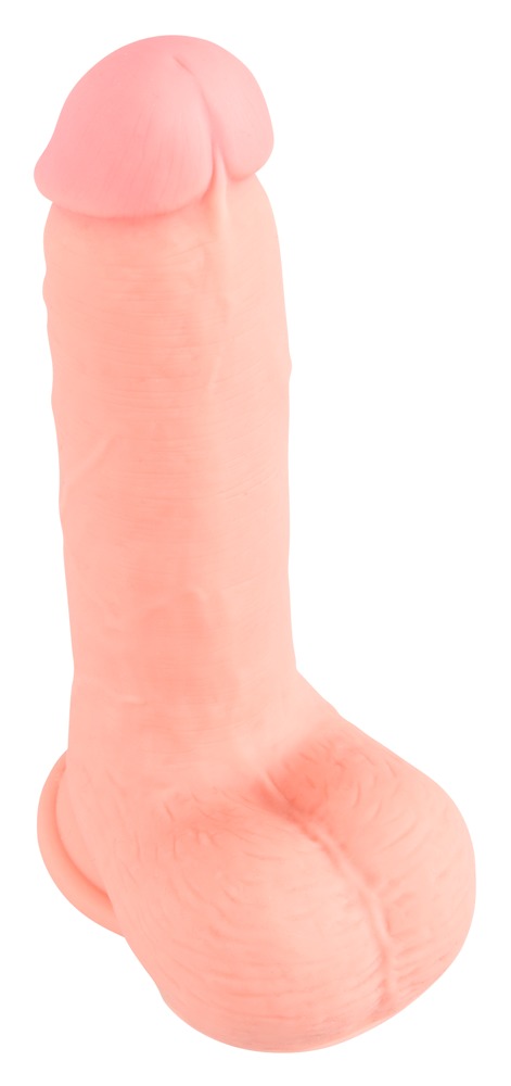 The exciting, realistic Medical Silicone Dildo has large gla... Medical Silicone - Dildo w Balls 20cm photo-3