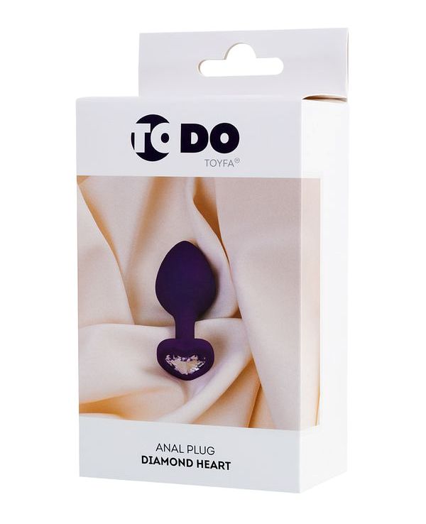 Romantic toy with a heart is a true declaration of love! Thi... ToDo - Diamond Heart Anal Plug M - Purple photo-8