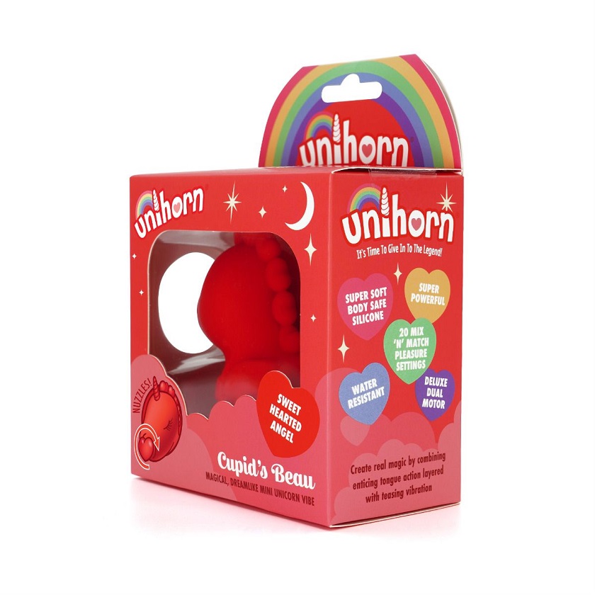 Say ‘halo’ to this divine, heart-tongued angel!
With its ma... Unihorn - Cupid's Beau Clitoral Vibe - Red photo-8
