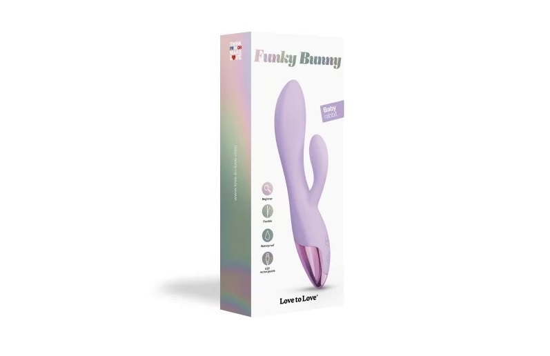 Double stimulation rabbit vibrator with flexible shaft great... Love to Love - Funky Bunny Vibrator - Viva Mauve photo-6