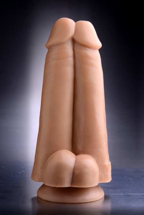 Think you can handle two cocks at once? This unique dildo pr... TOF - Dual Dicks - Flesh photo-4