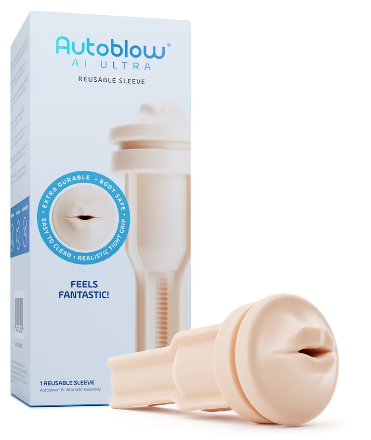 The Autoblow Ultra is compatible with a series of interchang... Autoblow - AI Ultra Mouth Sleeve - Beige photo-6
