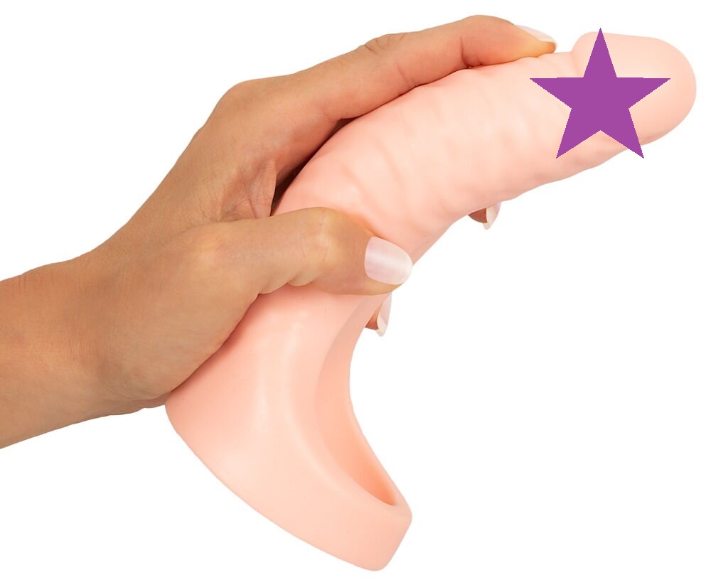 All in one: cock and ball ring with a natural dildo – the Do... Realistixxx - Vibro Double Penetrator - Flesh photo-2