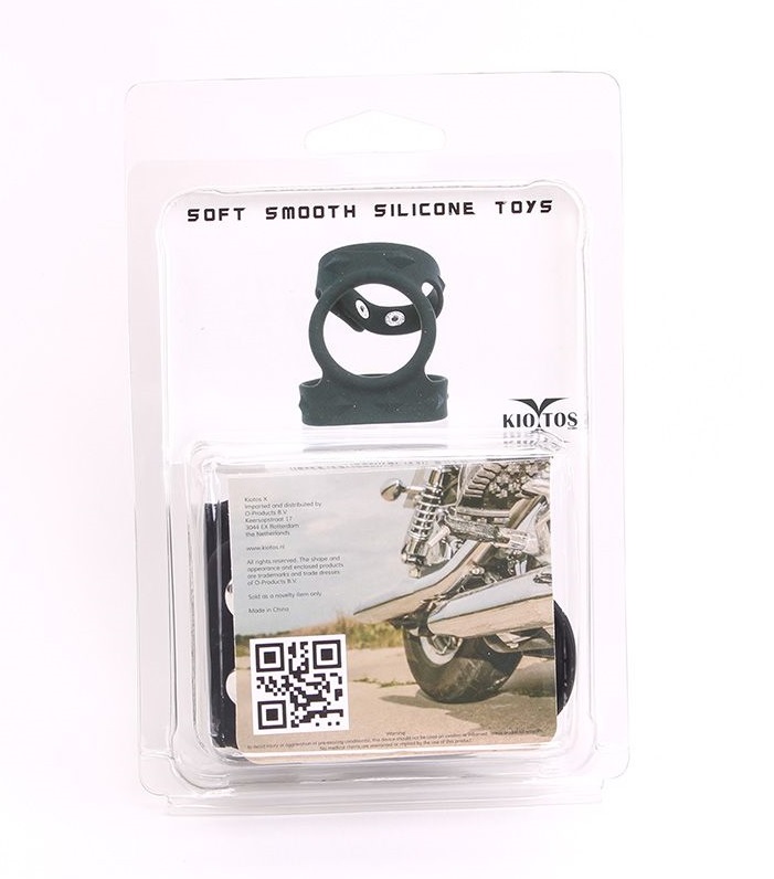 This flexible soft to the touch silicone Dual Enhancer from ... Kiotos - Silicone Dual Enhancer S - Black photo-4