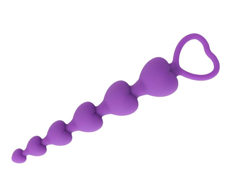 Silicone heart-shaped anal beads
Total L: 185mm ... MT - Heart Anal Beads - Purple photo-2