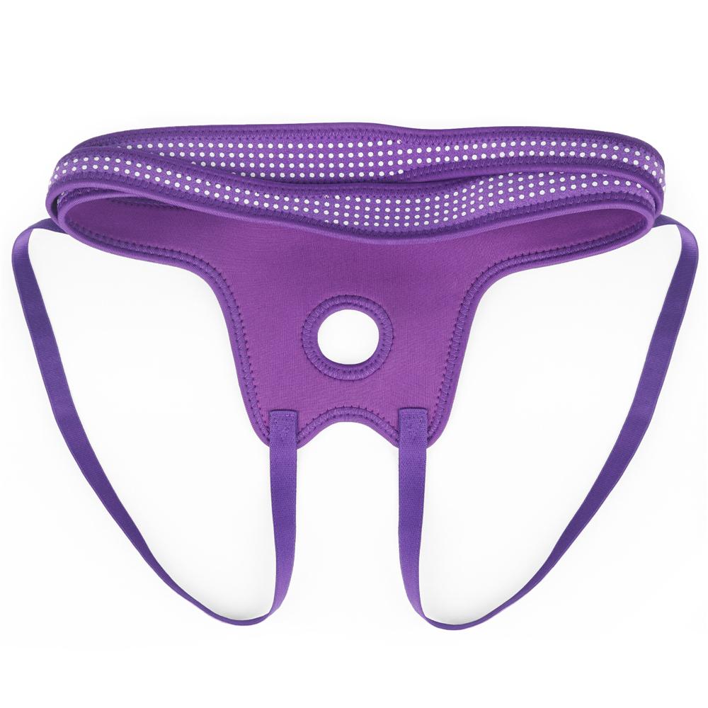 Easy off / Easy on adjustable strap on harness
Designed to f... Lovetoy - Polka Dots Easy Strap-On Harness - Purple photo-5